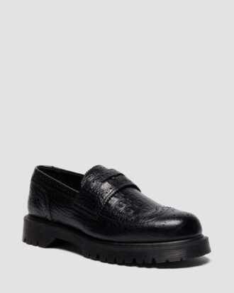 PENTON BROGUE Mocasin din piele embosată