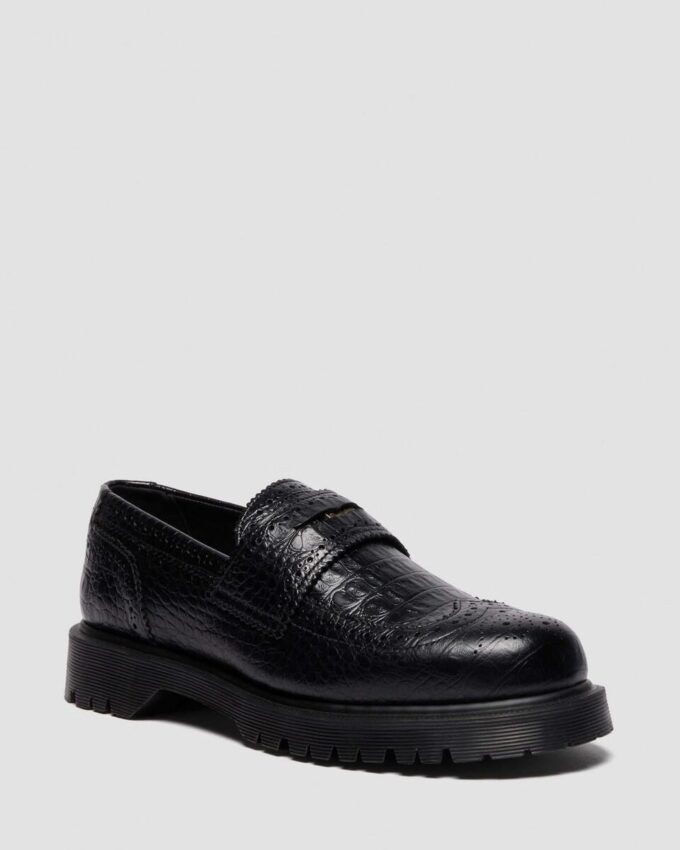 PENTON BROGUE Mocasin din piele embosată PENTON BROGUE Mocasin din piele embosată