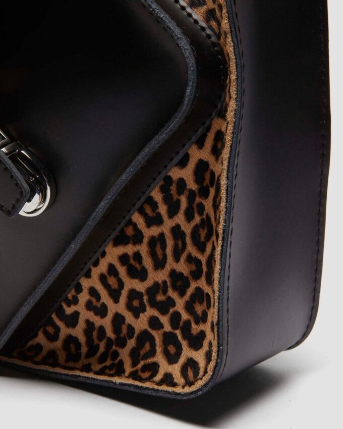 Rucsac din piele Kiev cu imprimeu leopard