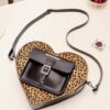 Rucsac din piele Kiev cu imprimeu leopard