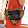 Rucsac din piele Kiev cu imprimeu leopard