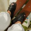 Sandale din piele Raine Slide Athena Sandale din piele Raine Slide Athena
