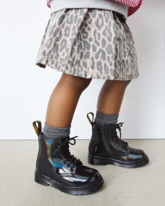 TODDLER 1460 RAINBOW Patent Leather Cizme cu șireturi